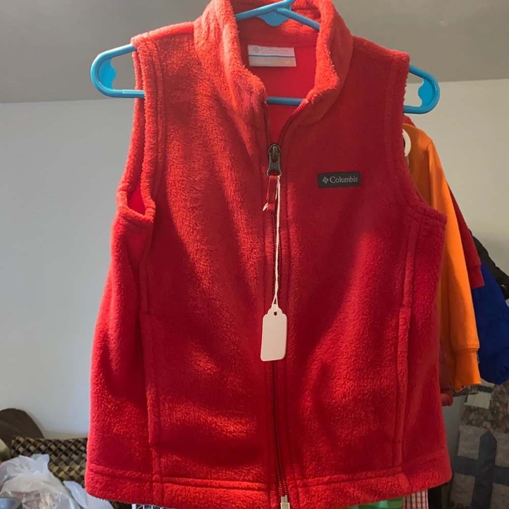 Red Columbia Fleece Vest 3T